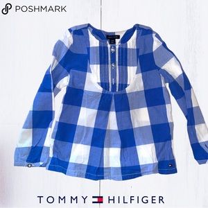 TH Plaid Long Sleeve Blouse for Girl